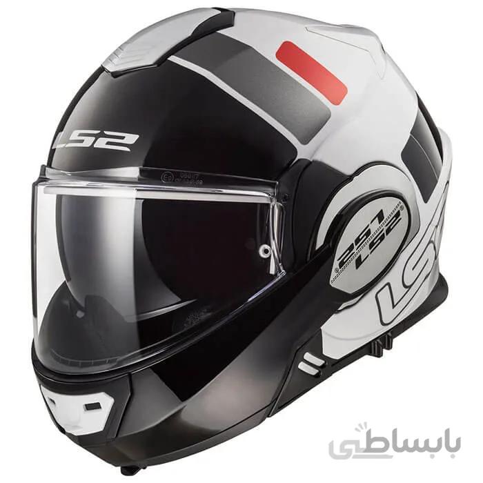 کلاه کاسکت ال اس تو مدل Ff399 Valiant Prox White Red