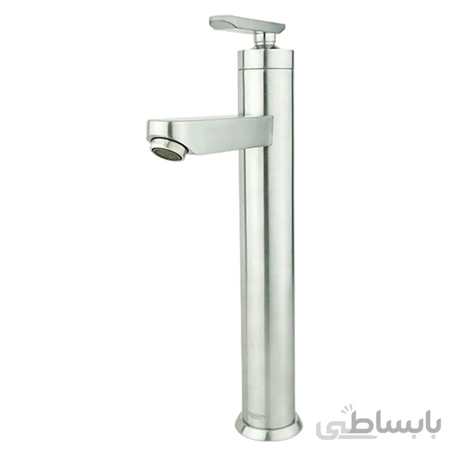شیر روشویی پایه بلند فلورا کروم راسان ا Rassan Flora Chrome Basin
