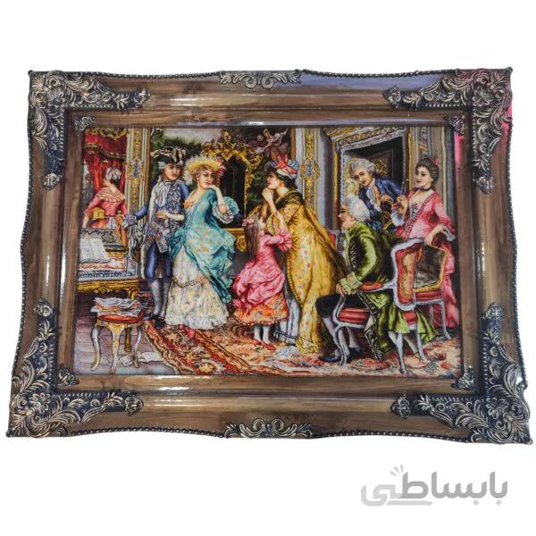 تابلو فرش دستباف طرح مهمانی مدل ۵۲۰