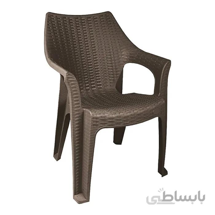 صندلی پلاستیکی دسته دار حصیربافت 998 ناصر