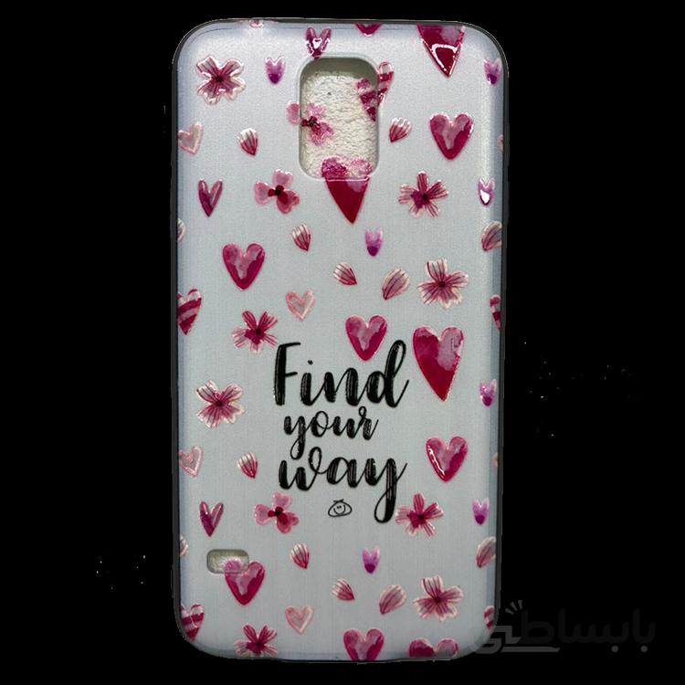 قاب سامسونگ S5 طرح گل و قلب/SAMSUNG S5