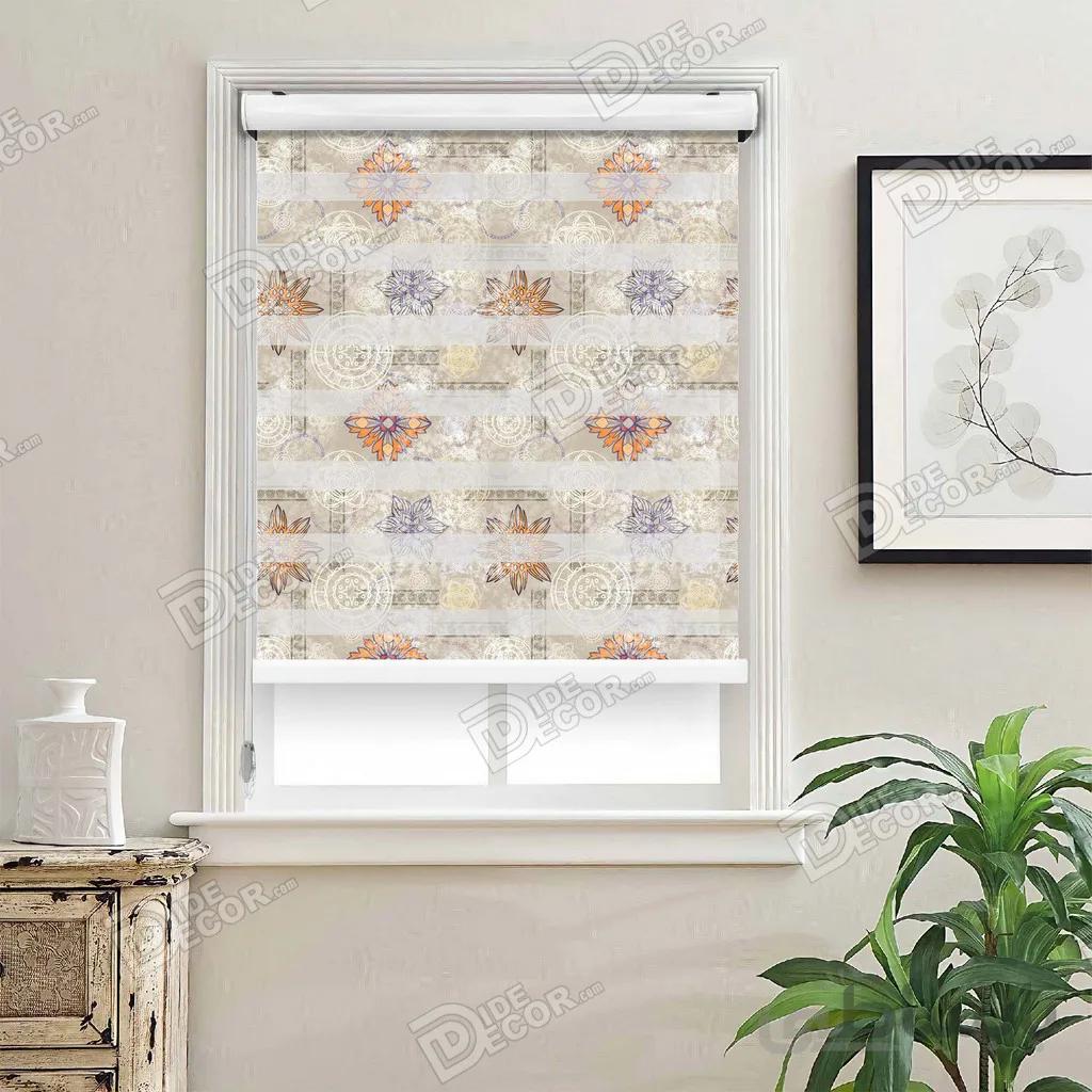 پرده زبرا چاپی دو رو طرح دار کد ZMP-507