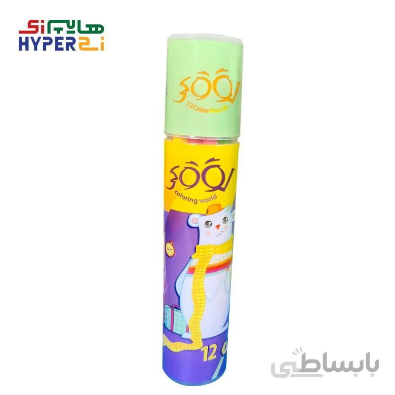 مداد رنگی 12 رنگ لوکی استوانه ای (Looky)