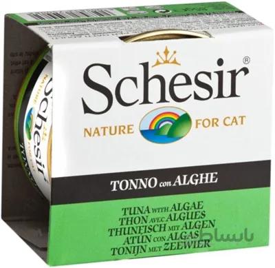 کنسرو Schesir مخصوص گربه بالغ تهیه شده از ماهی تن و جلبک - 85 گرم