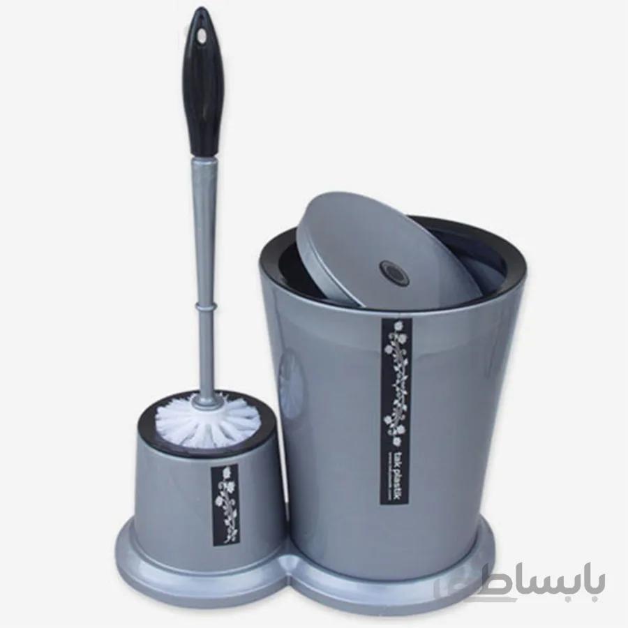 ست سطل و برس تک پلاستیک مدل گرد