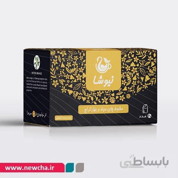 مخلوط چای سیاه و بهارنارنج کیسه ای نیوشا (20عددی)
