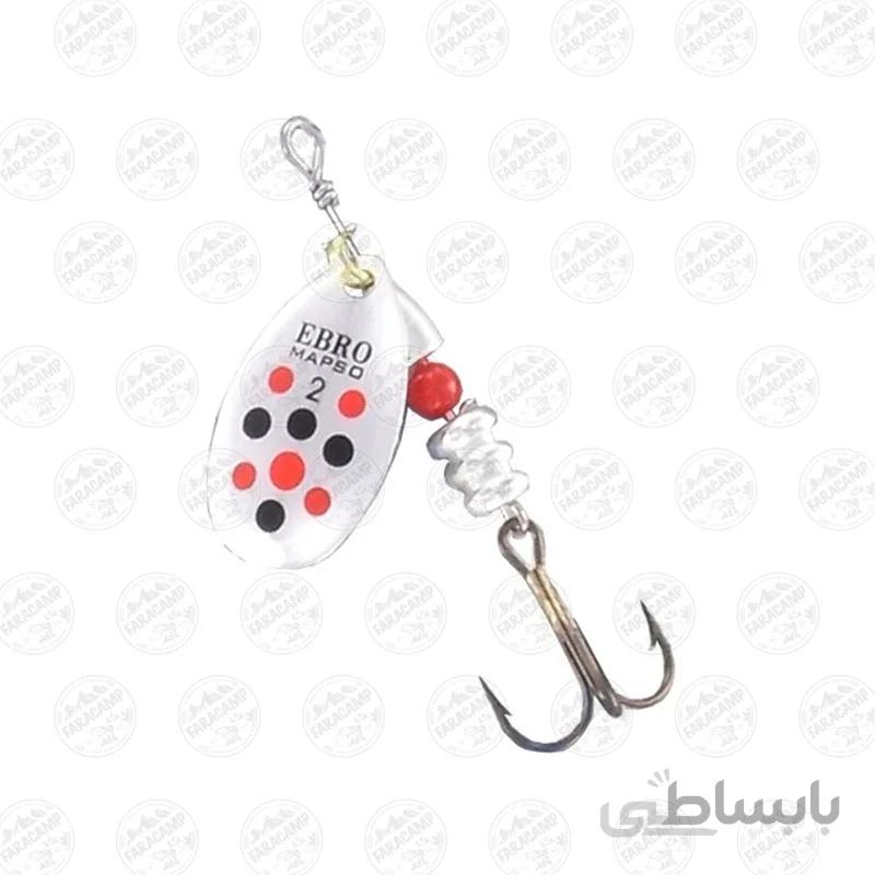 لانسه ماهیگیری مپسو نقره ای خال مشکی قرمز 4 گرم سایز 2