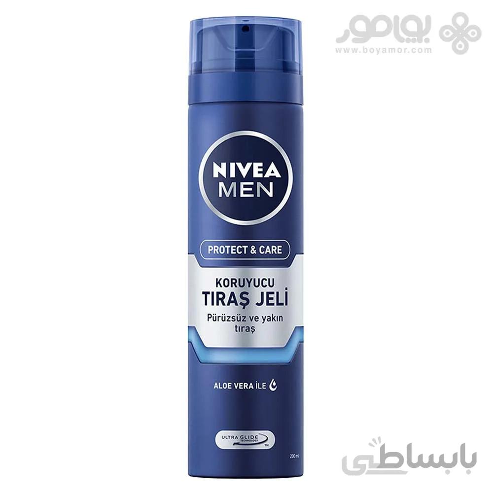 ژل اصلاح مردانه نیوا مدل PROTECT AND CARE حجم 200 میل