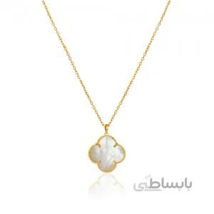 آویز طلا زنانه طرح ونکلیف با صدف کد XP226
