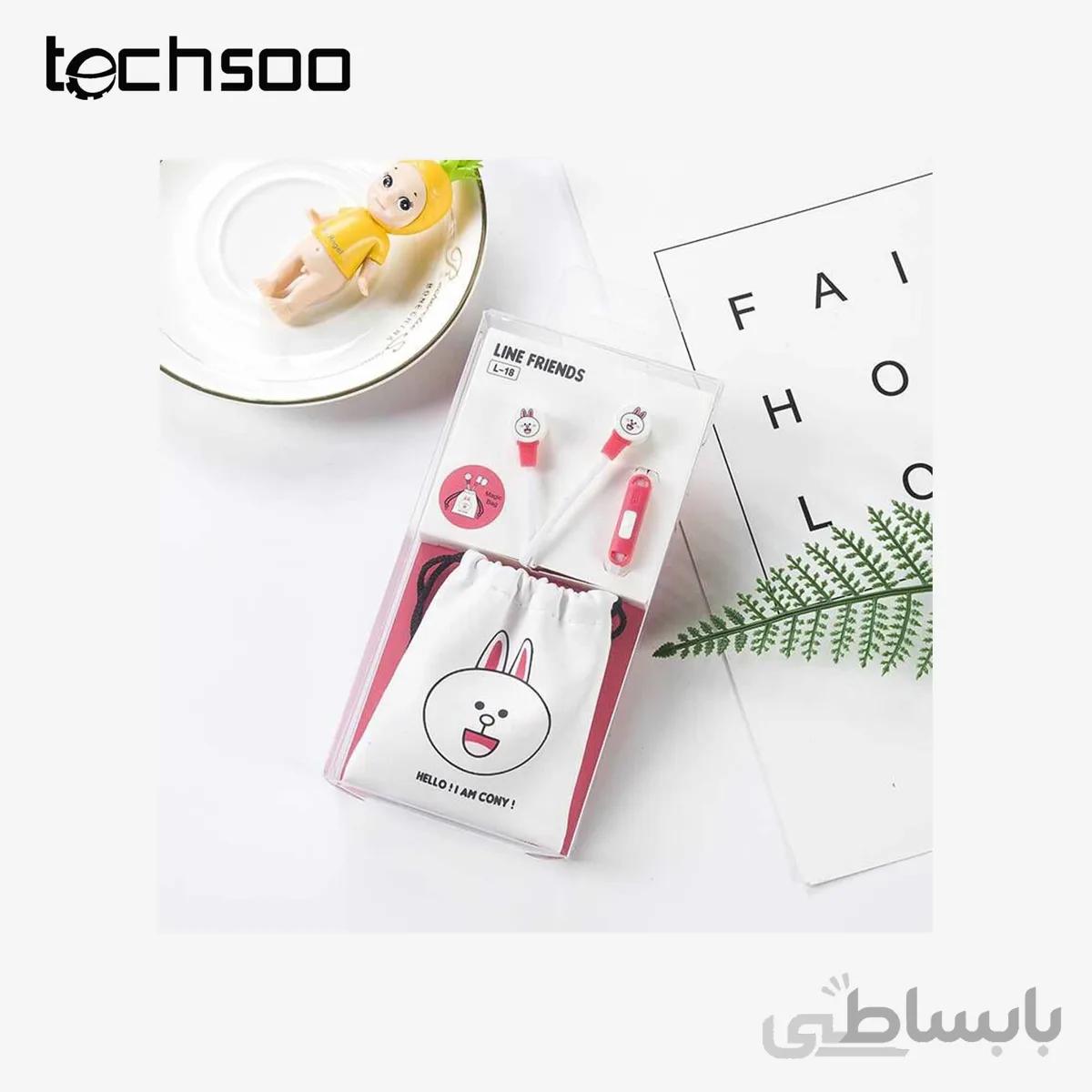 هندزفری فانتزی طرح لاین Line’s sticker L-18 earphones