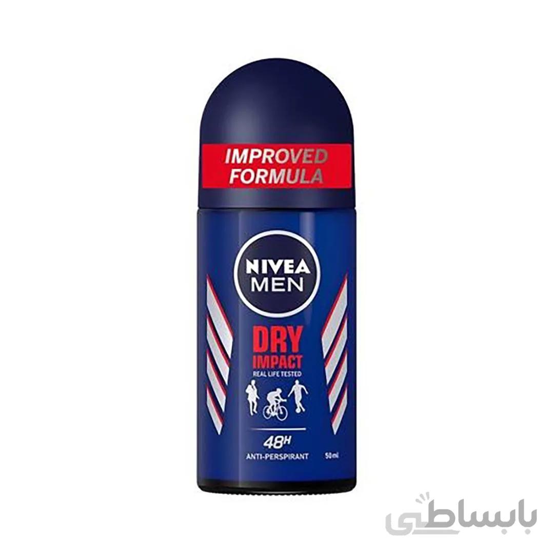 رول ضد تعریق مردانه مدل درای ایمپکت ریل لایف نیوآ حجم 50 میل ا Dry Impact Real Life For Men Roll-On Deodorant Nivea