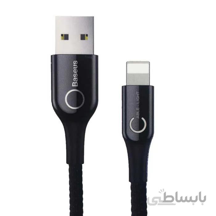 کابل لایتنینگ هوشمند بیسوس Baseus C shaped Lightning Cable 1m ا CALCD-03 Baseus C-shaped Light Intelligent power-off Cable CALCD-05 CALCD-01