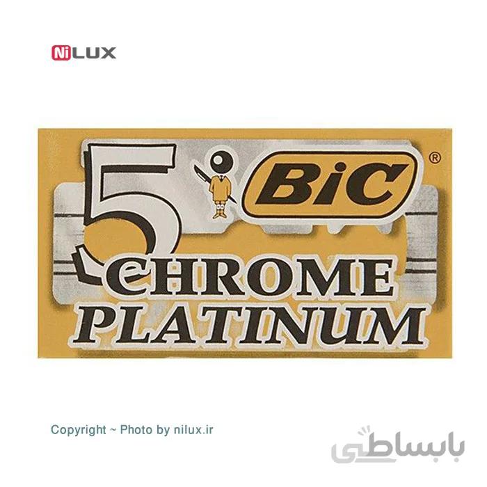 تیغ اصلاح بیک مدل Platinum Chrome بسته 5 عددی