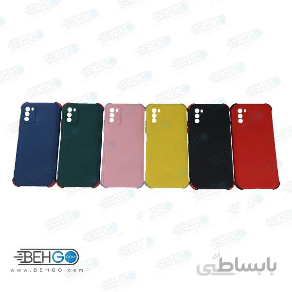 قاب پوکو m3 کاور مدل ژله ای دکمه رنگی محکم ضد ضربه با محافظ لنز دوربین گوشی شیائومی Poco m3 ا Poco m3 گارد محافظ قاب Camera Cover color key Case for Xiaomi Poco m3