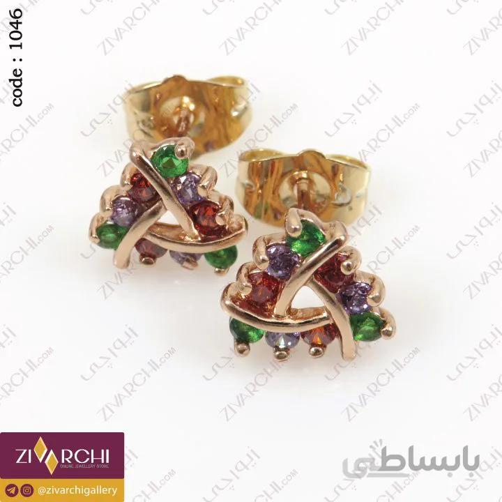 گوشواره میخی ژوپینگ (طرح مثلث) 1046