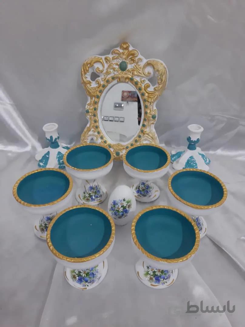 هفت سین پایه دار سفالی کد ۱۰۱۲۱۸