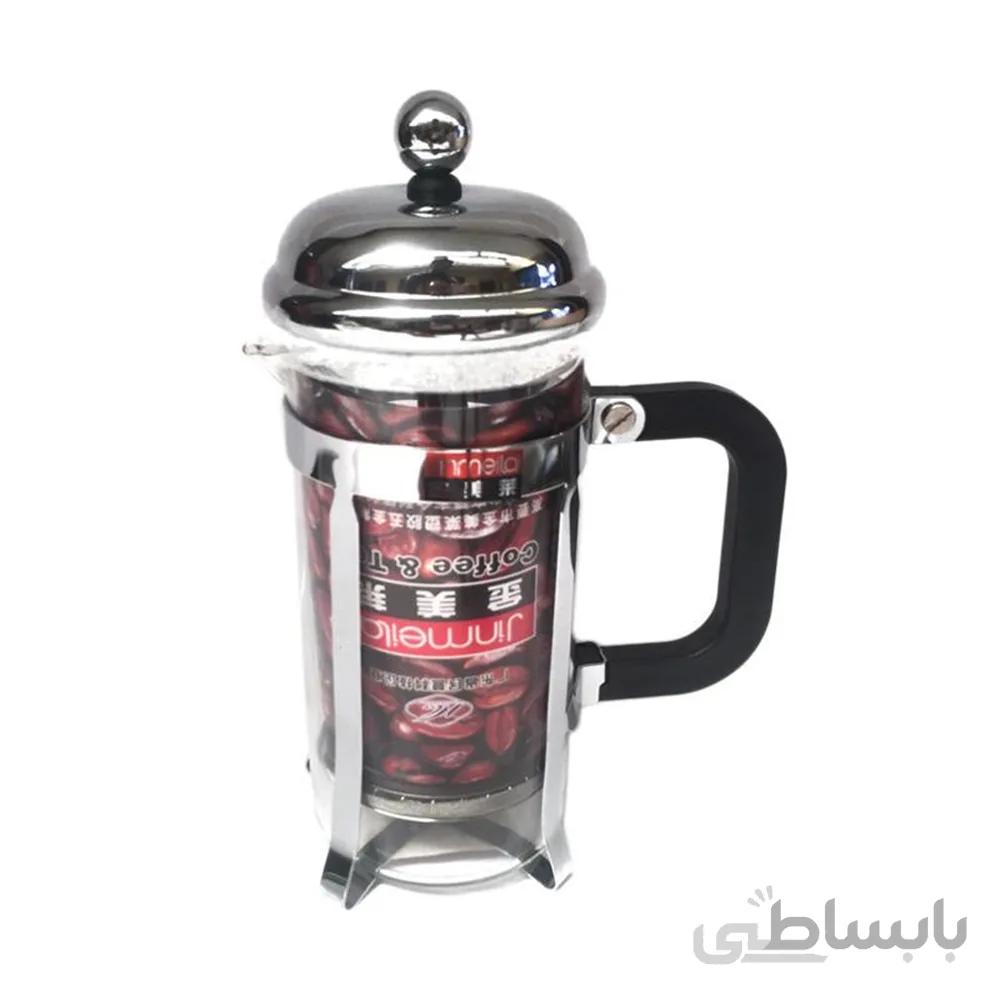فرنچ پرس پیرکس JMLCoffee با کاور استیل 350 میلی لیتر