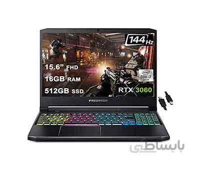 لپ تاپ گیمینگ ۱۵٫۶ اینچی ایسر ACER GAMING PREDATOR HELIOS 300 پردازنده i7-11800H رم ۱۶GB DDR4 حافظه داخلی ۵۱۲GB SSD و شش گیگ RTX 3060