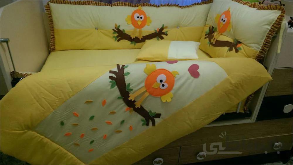 تشک و ضربه گیر نوزاد طرح جوجه ا Mattresses and bumpers, baby plan lady