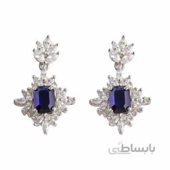 گوشواره نقره زنانه مدل کوارتز کد gzn_240