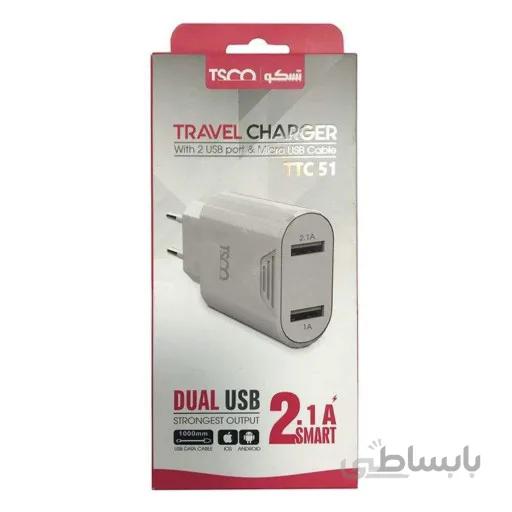 شارژر تسکو مدل TTC 51 ا TSCO TTC 51 USB Charger