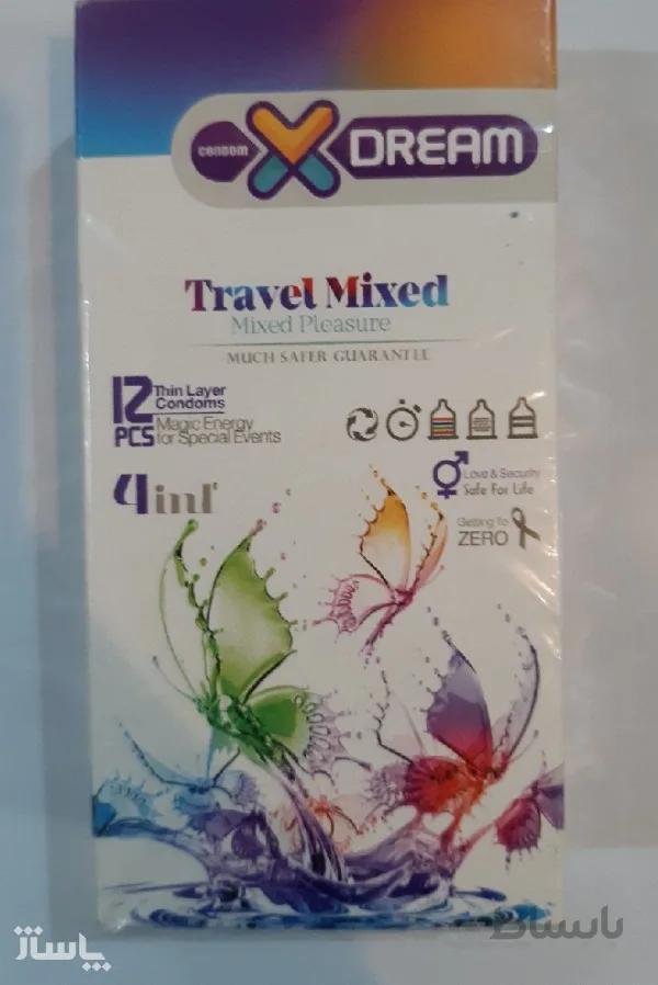 کاندوم ایکس دریم مدل Travel Mixed بسته 12 عددی ا XDREAM Condom Travel Mixed 4 In 1 12PCS