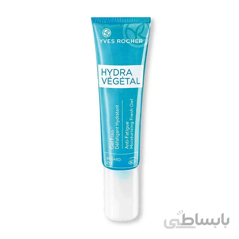 ژل دور چشم آبرسان و ضد خستگی هیدرا وژتال ایوروشه حجم 15 میلی لیتر ا YVES ROCHER hydra-Soothing fluid, a non-greasy moisturizing milk, repairs and nourishes skin with a volume of 15 ml