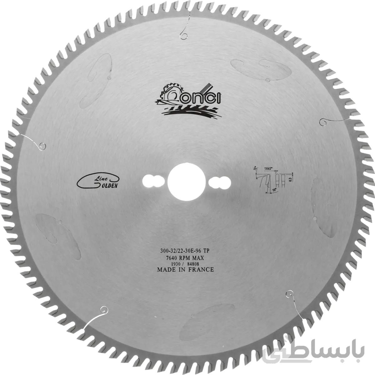 تیغ اره الماسه طلایی انسی ابعاد 300×96 مدل LHC11330031G ا ONCI LHC11330031G Cicular saw blade