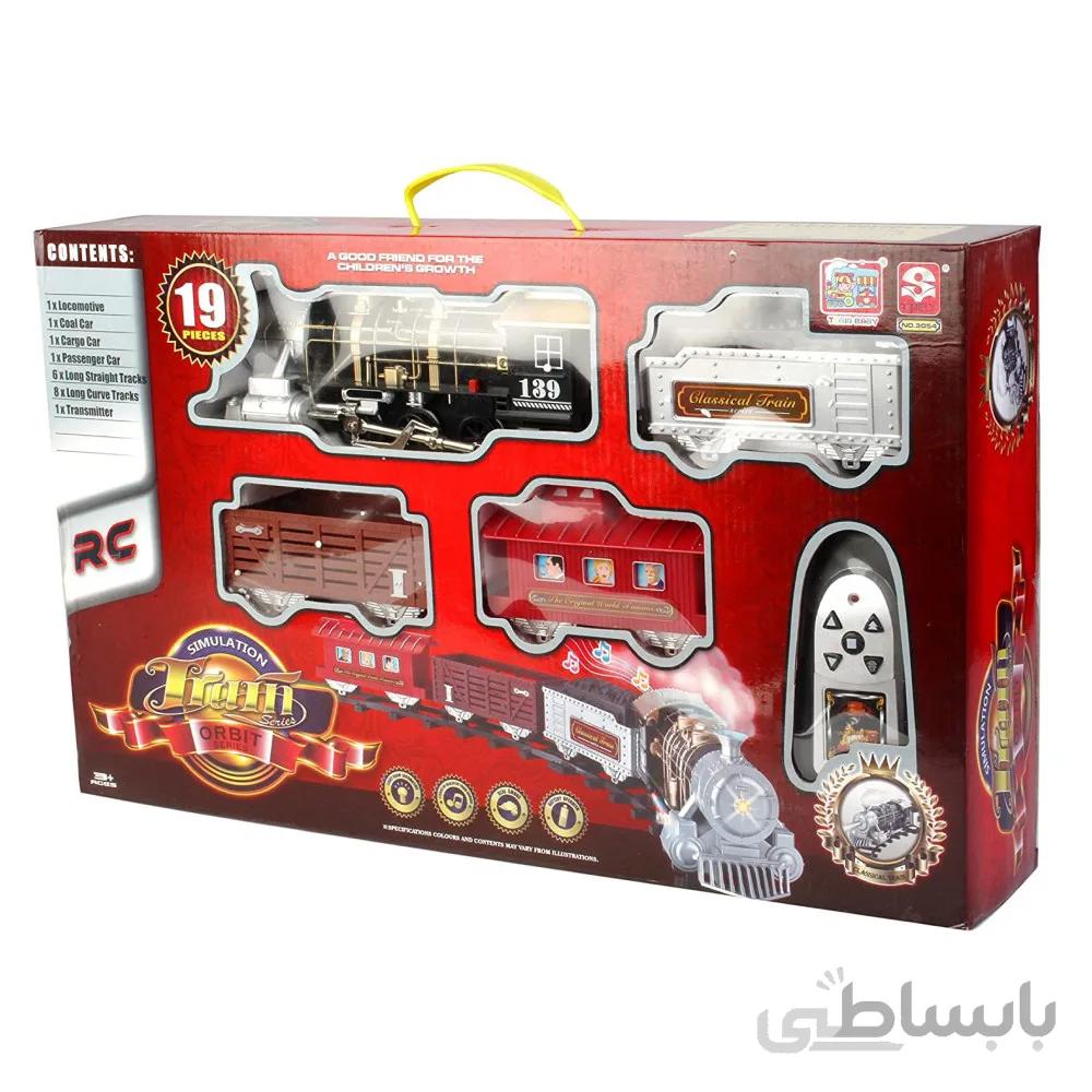 قطار اسباب بازی کنترلی دود زا 19 تکه Remote Control Train Classical