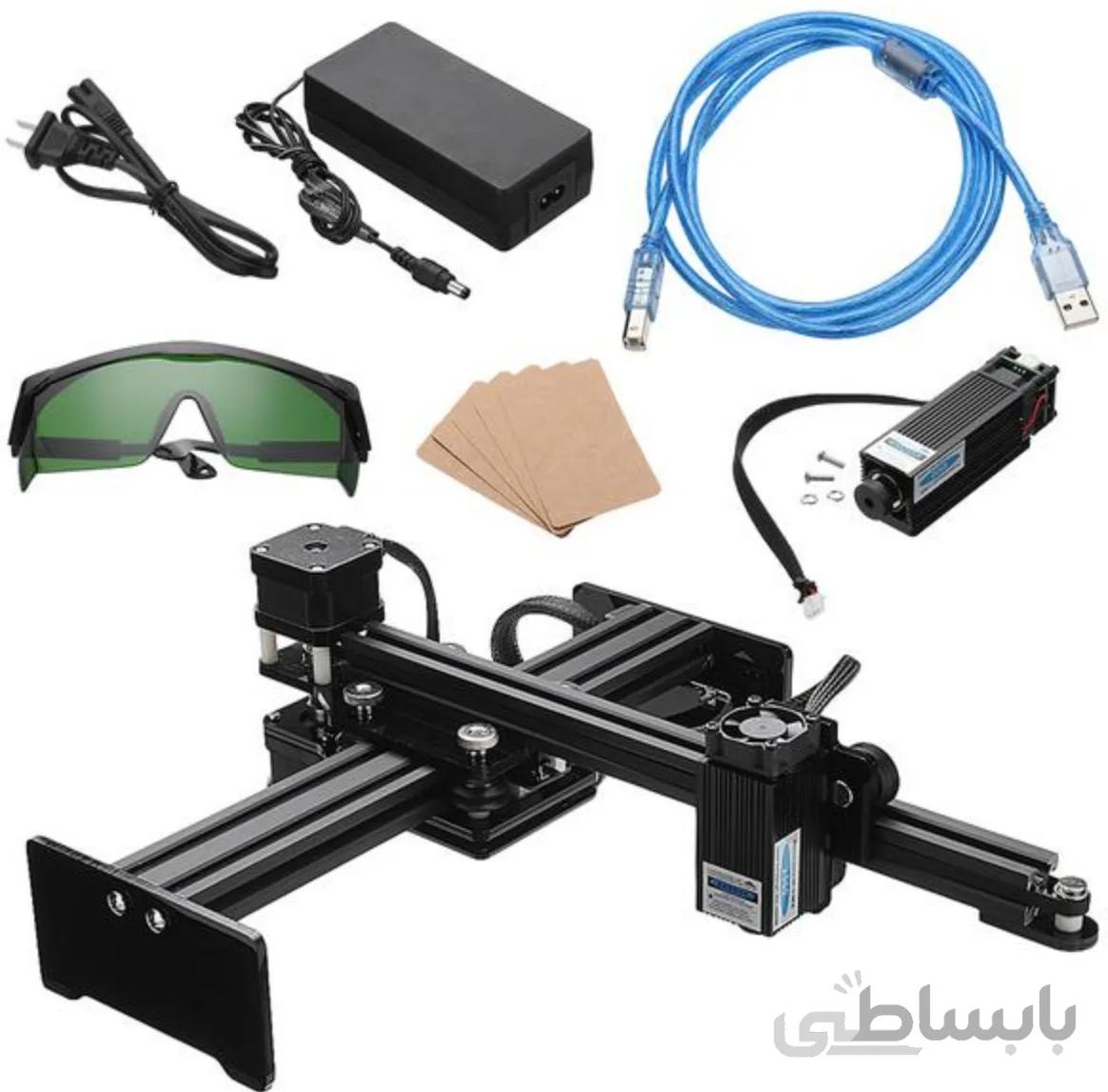 دستگاه حکاکی لیزری و برش لیزری SUPA 1k-Proدارای صفحه کار 300mmx200mm
