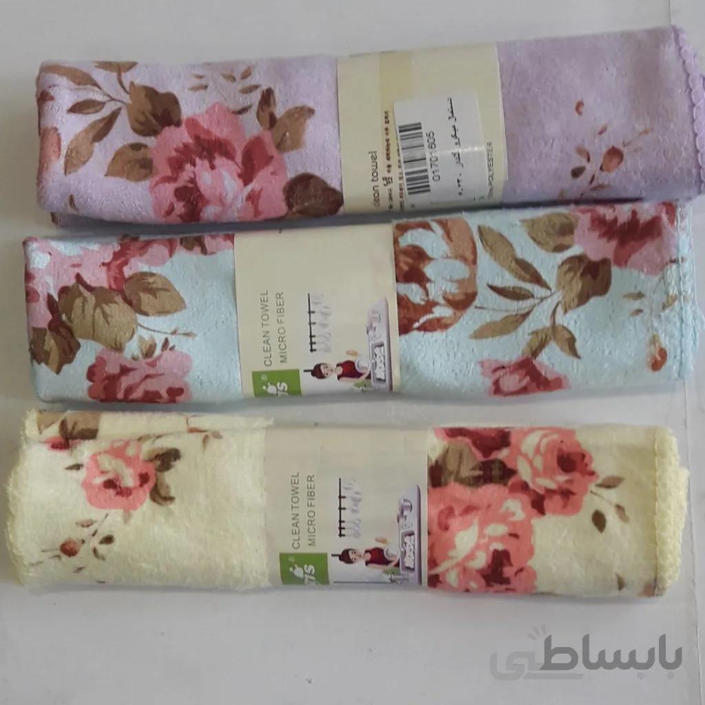دستمال میکرو گلدار 30*40