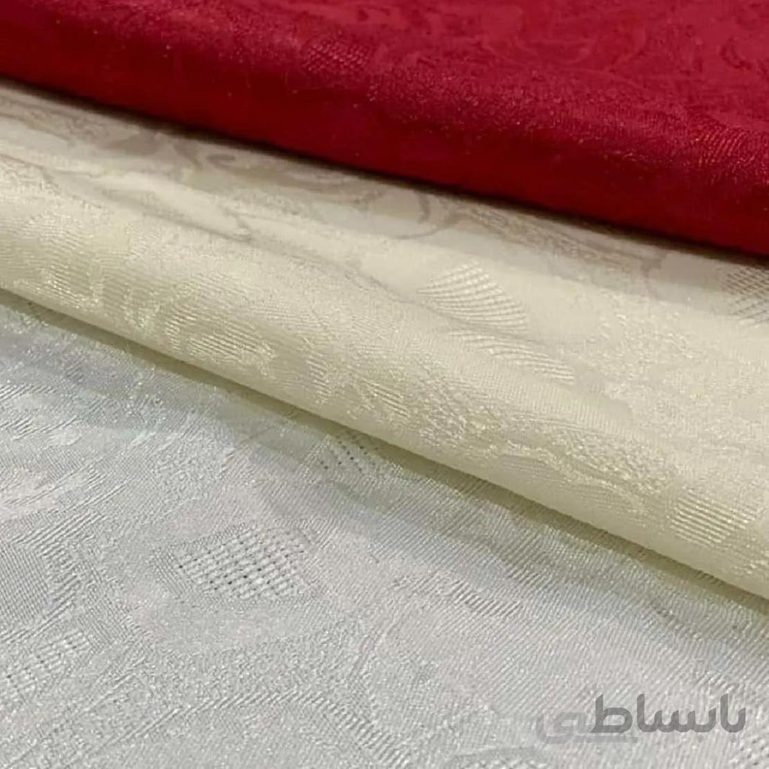 رومیزی ژاگارد 6 نفره گرد قطر 180 رز کرم