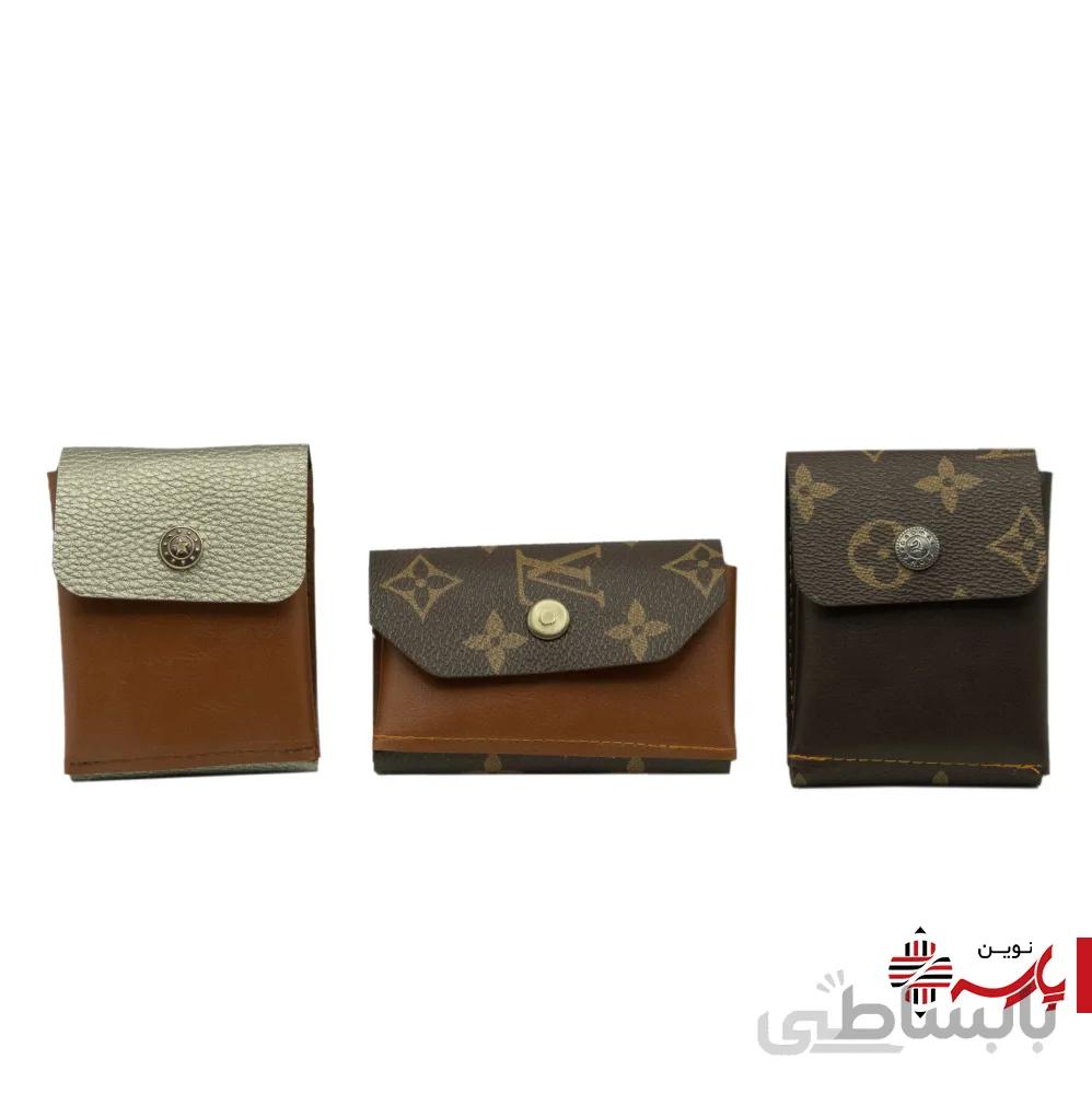 جلد کارت دکمه دار چرم مصنوعی