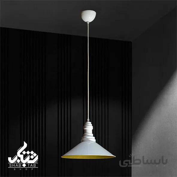 لوستر آویز مدرن تک شعله ناقوس سفید DRK