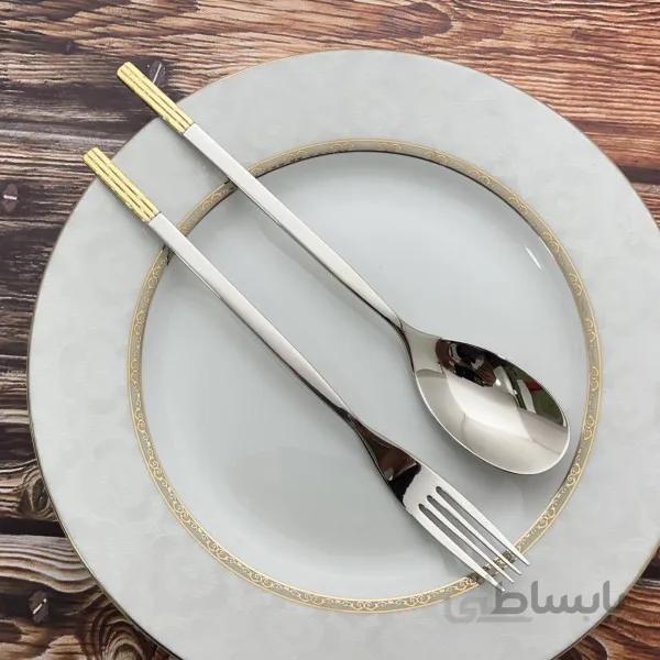 قاشق چنگال 6 نفره استیل کد 590395