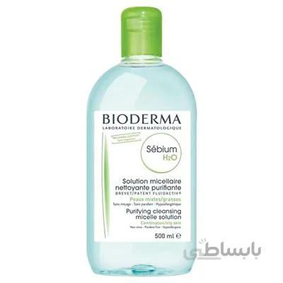 میسلار سبیوم H2O بایودرما ۵۰۰ میل/ Bioderma Purifying Cleansing Micellar Water Oily/Combination Skin