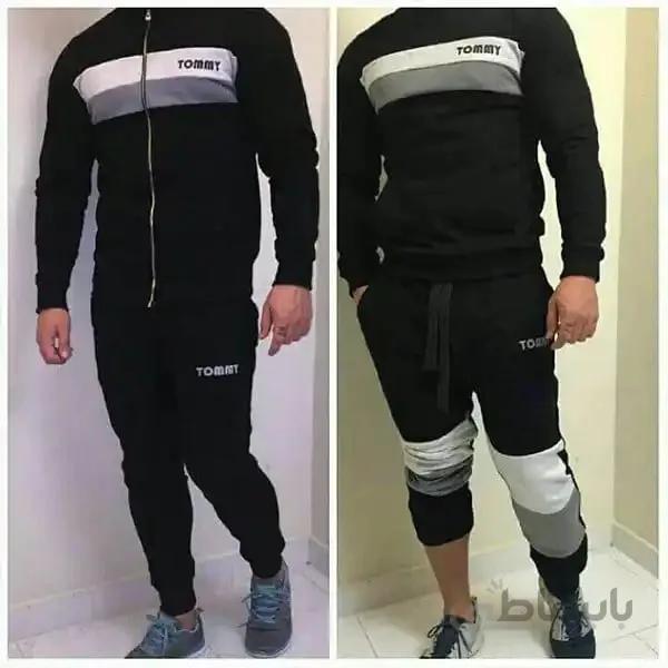 ست مردانه کد 080 سویشرت و شلوار طرح سه رنگ جنس دورس تمام کش ا Men's sweater and pants set, three-color made of full-length Dors