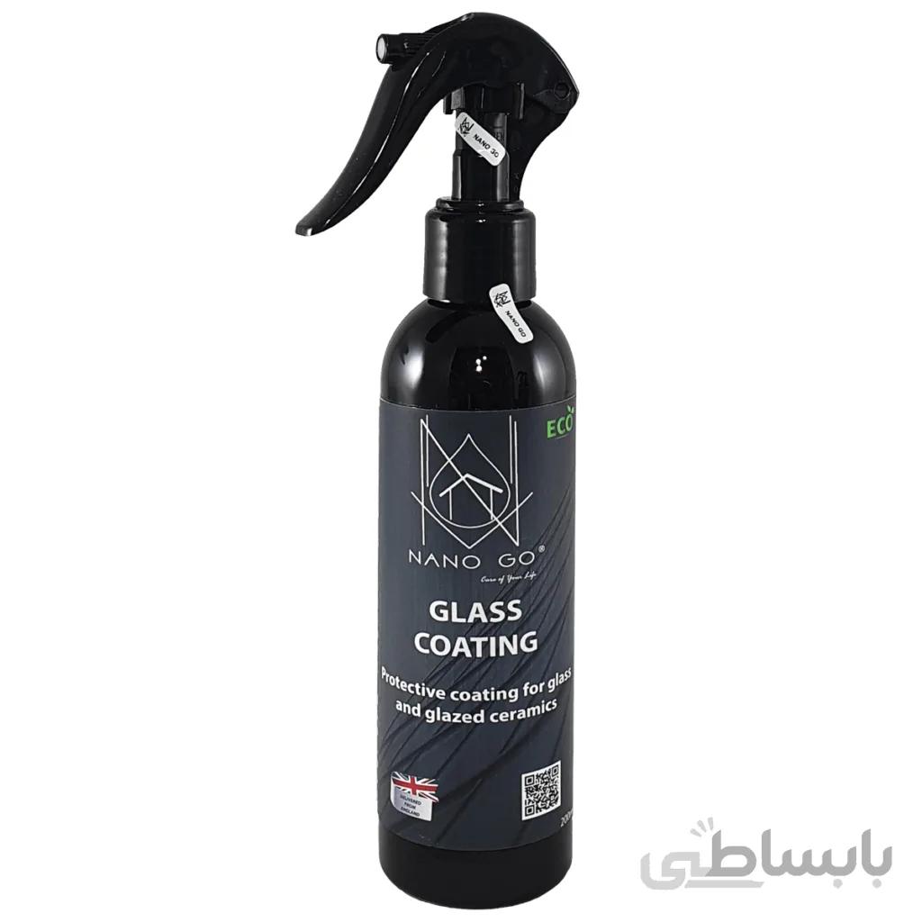 اسپری نانو سرامیک و آبگریز شیشه خودرو نانوگو مدل GLASS-GOATING حجم 250 میلی لیتر