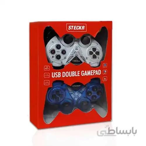 دسته بازی کامپیوتر دوبل حرفه ای Steckr مدل DA-G220