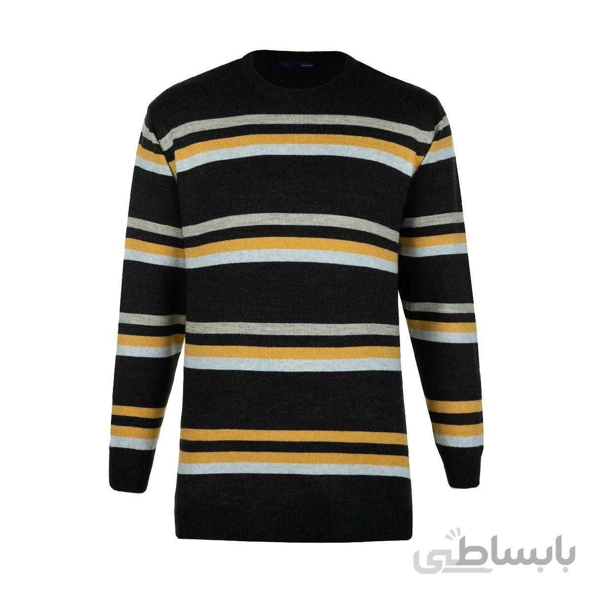 بافت یقه گرد مردانه کد 601453