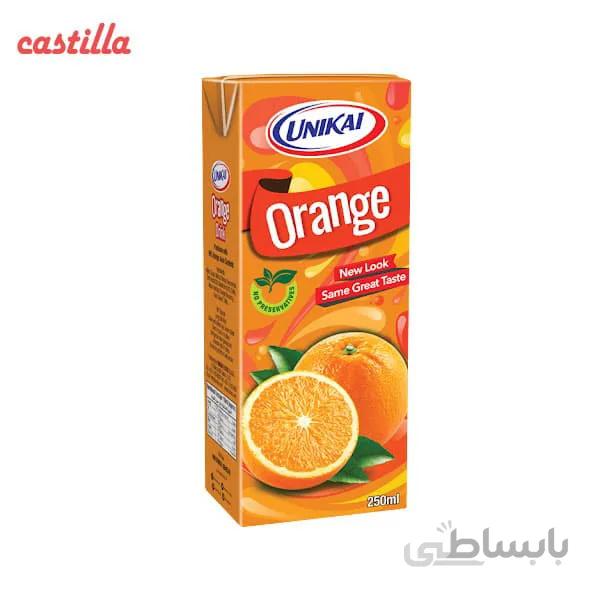 آبمیوه پاکتی یونیکای با طعم پرتقال – 250 میلی لیتر