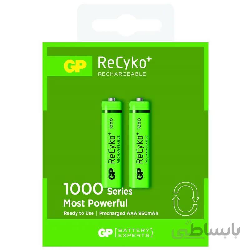 باتری نیم قلمی قابل شارژ جی پی مدل ReCyko Plus 950 بسته دو عددی