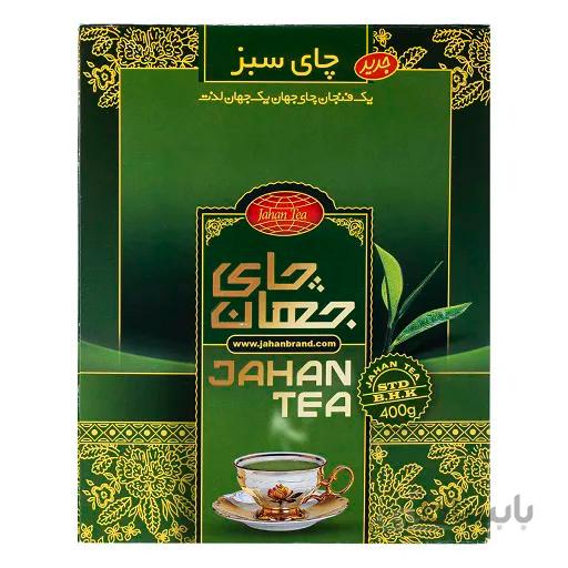 چای جهان سبز 400 گرمی کارتن 12 عددی