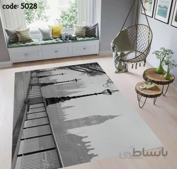 فرشینه طرح شهر سیاه وسفید 5028
