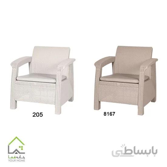 صندلی حصیری باغی