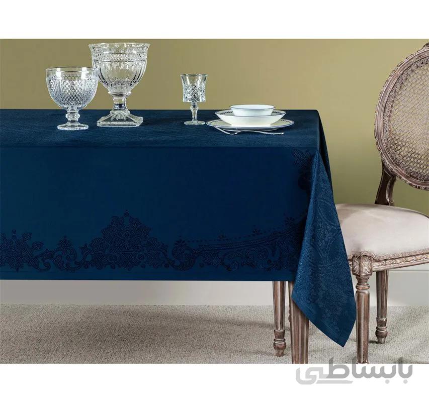 رومیزی مدل Valerie Lacivert سایز 300×160 سانتی متر مادام کوکو