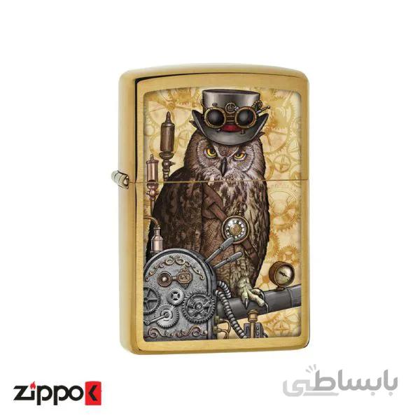 فندک زیپو Steampunk Owl کد 204B