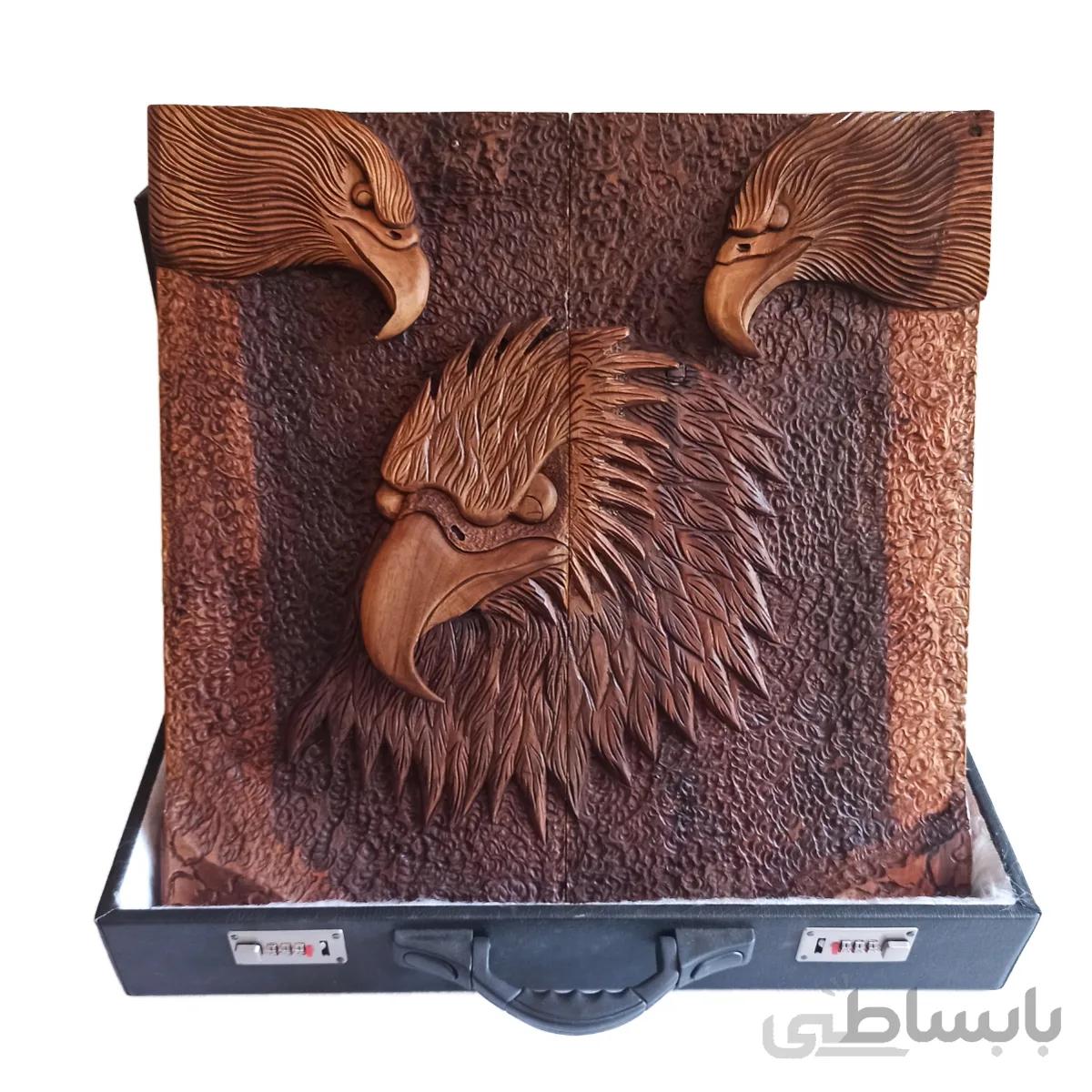 تخته نرد معرق منبت چوبی طرح عقاب کد ۱۰۲۲۴۸
