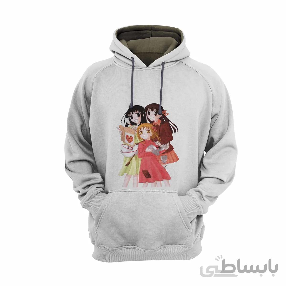هودی سفید طرح انیمه فروتس بسکت (سبد میوه) Fruits Basket کد KCT10456 کد 285154
