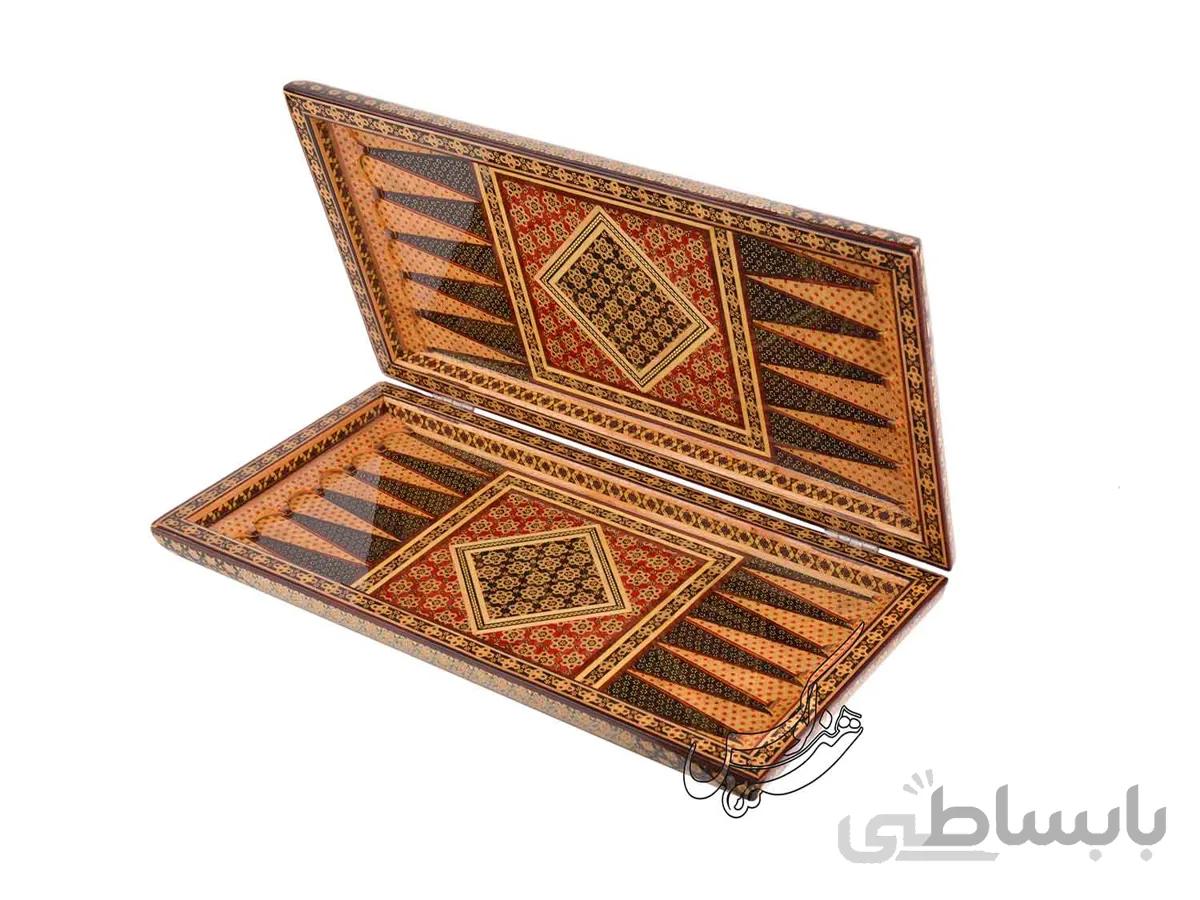 تخته نرد و صفحه شطرنج خاتم کاری